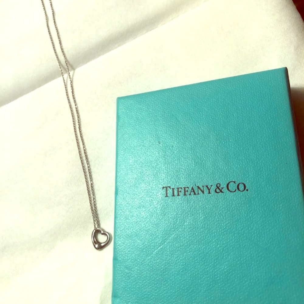 Tiffany & Co. silver open heart necklace